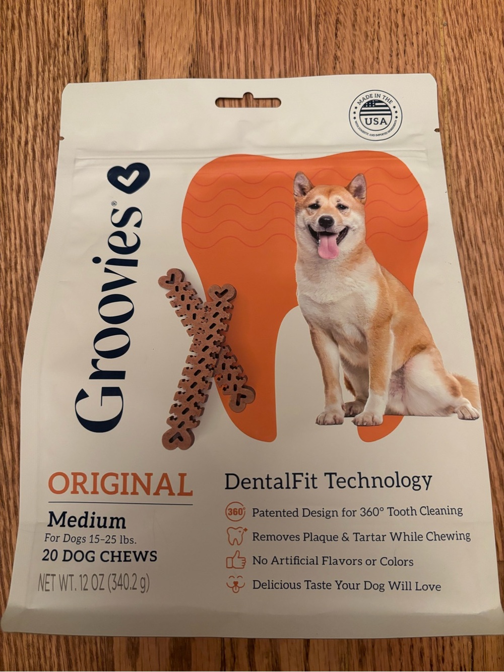 Groovies Dental Treats Chews for Dogs